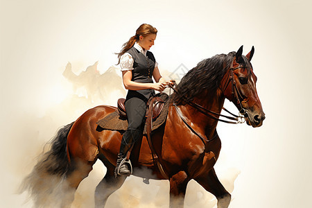 骑马运动的女士图片