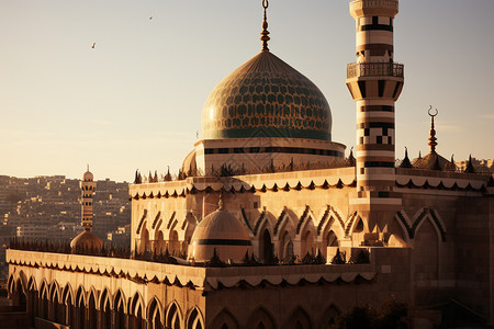清真寺的建筑背景图片