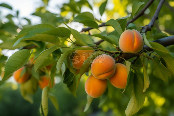 杏树上结满了果实图片