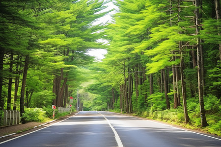 初夏道路图片