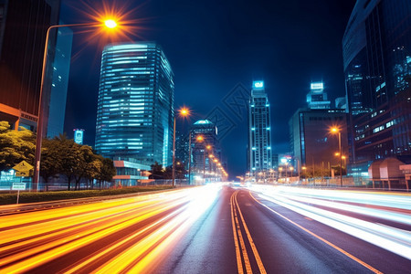 市中心道路背景图片