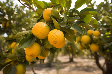 农业美味柑橘背景图片