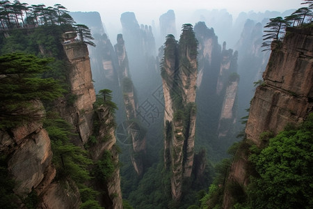 大自然的石峰景观图片