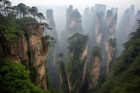 壮丽的石峰景观图片