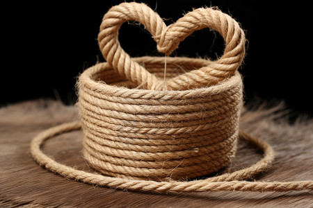 棕色的绳子细绳套索高清图片