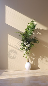 简约室内家居的绿植盆栽图片