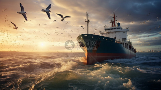 国际贸易运输的货船图片