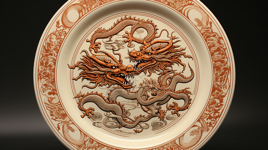 龙纹图案传统中国龙纹雕刻艺术品背景
