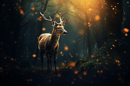 美丽的森林小鹿图片