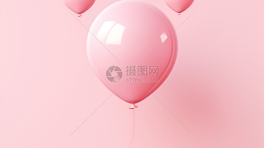 粉色的气球图片