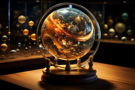 玻璃球里的天体图片