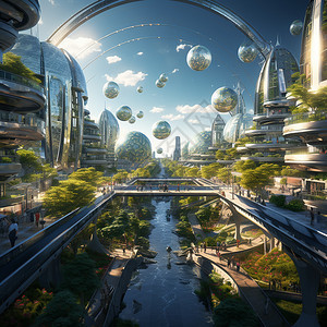 科幻智慧城市背景图片
