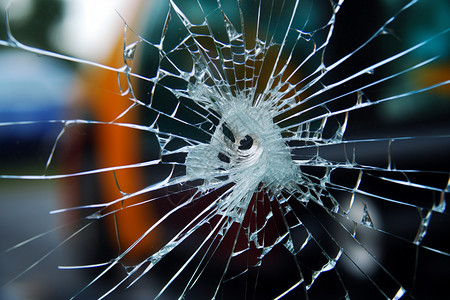 玻璃的裂痕玻璃碰撞破碎声高清图片
