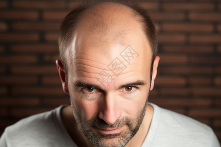 男子的头皮护理高清图片