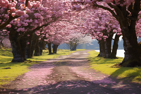 公园里盛开的樱花图片