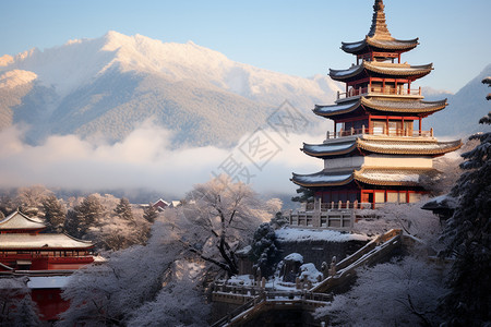 大理苍山的建筑高清图片