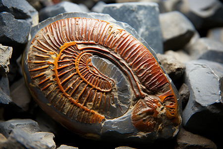 软体动物的化石图片