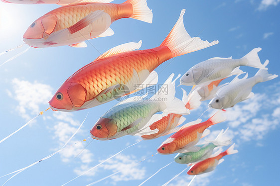 日本的鲤鱼风筝图片