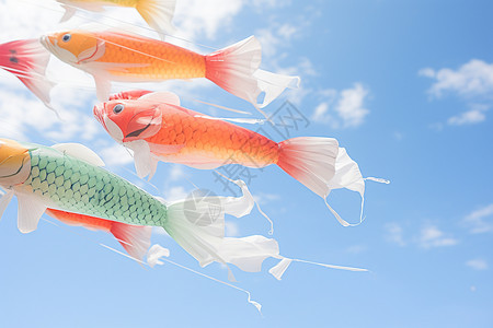 风向风速仪日本的鲤鱼风向袋背景