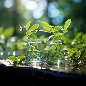 种植的绿叶植物图片