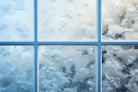 冬季冰冻的窗户图片