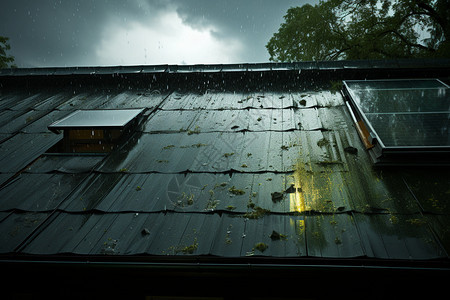 乡村建筑中的太阳能电伏板图片