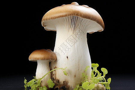 农场培育的蘑菇背景图片