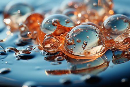 抽象透明气泡创意背景图片