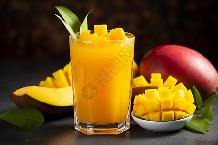 美味健康的芒果汁图片