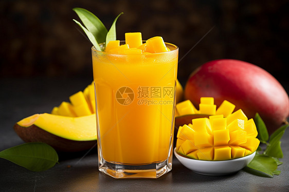 美味健康的芒果汁图片