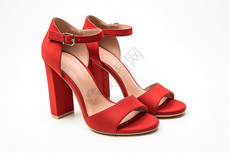 时尚款式的红色高跟鞋图片