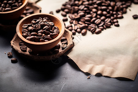 浓香的咖啡豆背景图片