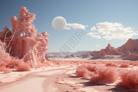梦幻般的沙漠景观图片