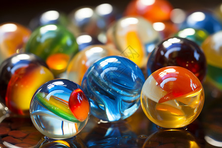 儿童游戏的彩色玻璃球背景图片