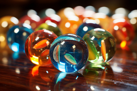 彩色玻璃球集合图片