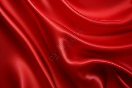 光滑红色丝绸织物图片