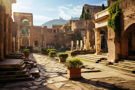 古罗马建筑遗址图片