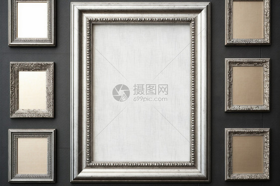 白框中的空白画纸图片