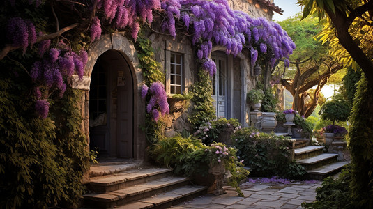 古典的欧洲紫罗兰房屋图片