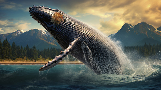 野生动物的座头鲸图片