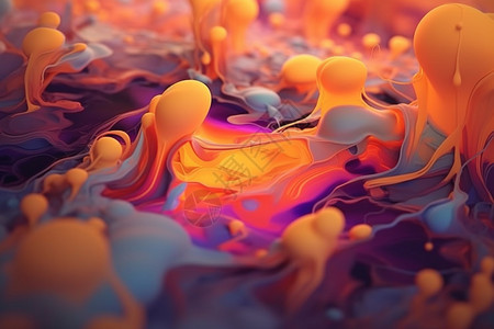 彩色融合颜料液体背景背景图片