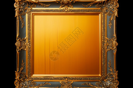 奢华的金色浮雕相框背景图片