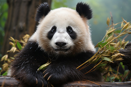 丛林中野生的大熊猫图片