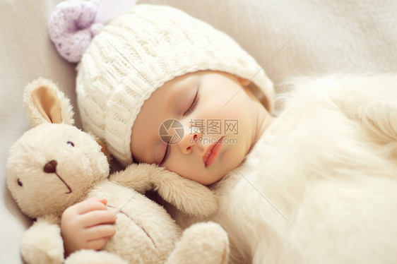 可爱熟睡的小婴儿图片