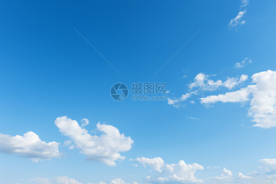 自然的蓝天白云图片