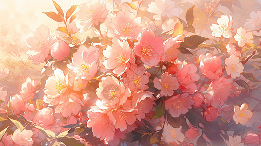 粉色的桃花背景图片