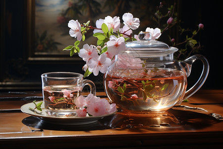 茶香四溢的花茶图片