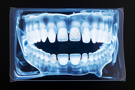 透明轮廓的牙齿图片