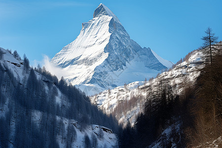 美丽的雪山景观图片