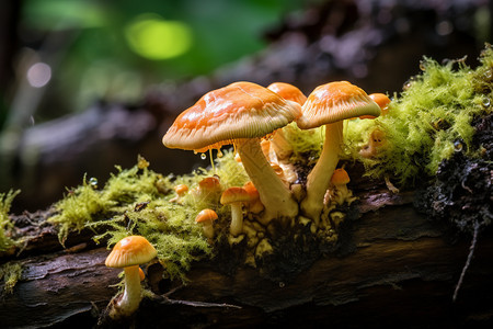 枯木上的蘑菇图片